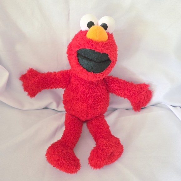 Sesame Street Elmo Plush Stuffed Toy Floppy Soft Eyes No Tags 14 Inch - Picture 1 of 8